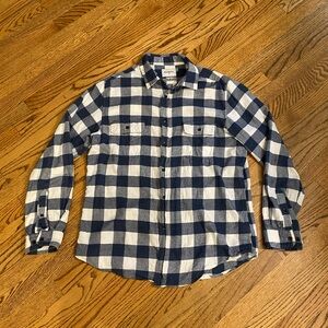 Men’s Large Goodfellow & Co Blue & White Flannel Button Up Shirt